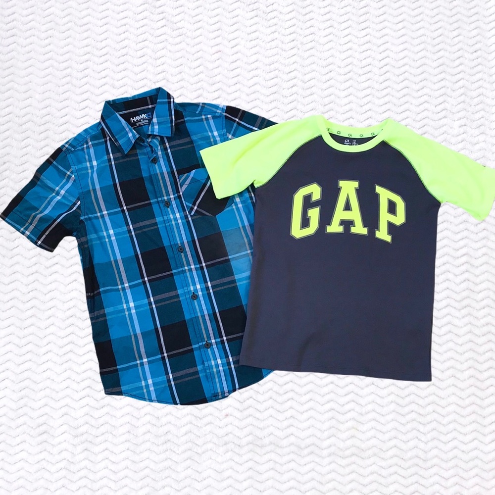 Tony Hawk/GapFit Button Down & Tee 2pc Bundle